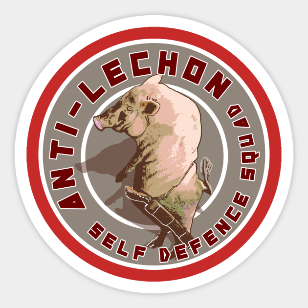 Anti-Lechon Self-defense squad Sticker by huwagpobjj